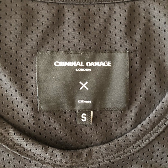 Criminal Damage Black Jersey Top - Picture 4 of 5